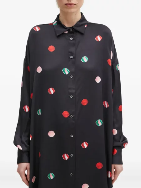 Cămașă Fiorucci cu imagine negru