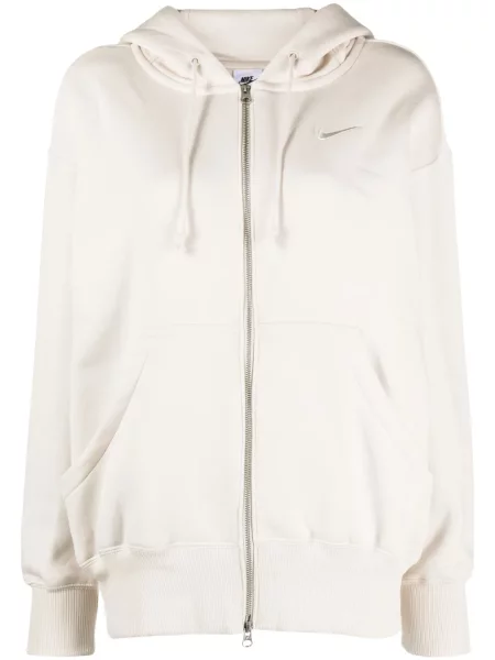 Hanorac cu glugă Nike cu broderie bej