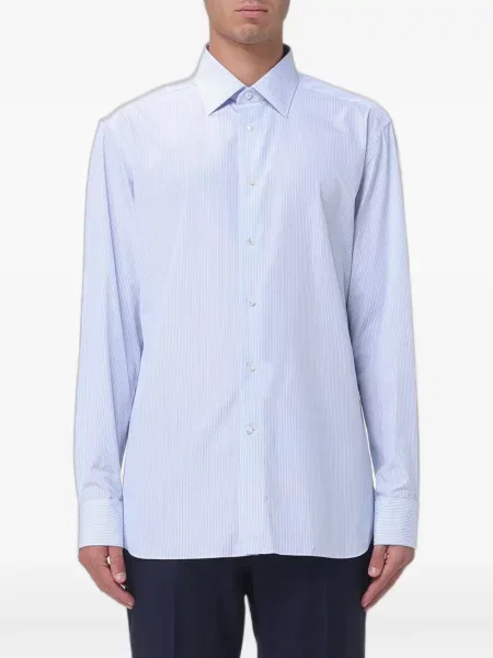 Cămașă Zegna din poplin albastru