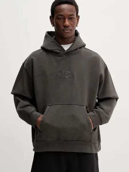 Vans dukserica za muškarce s pamukom Premium LX siva