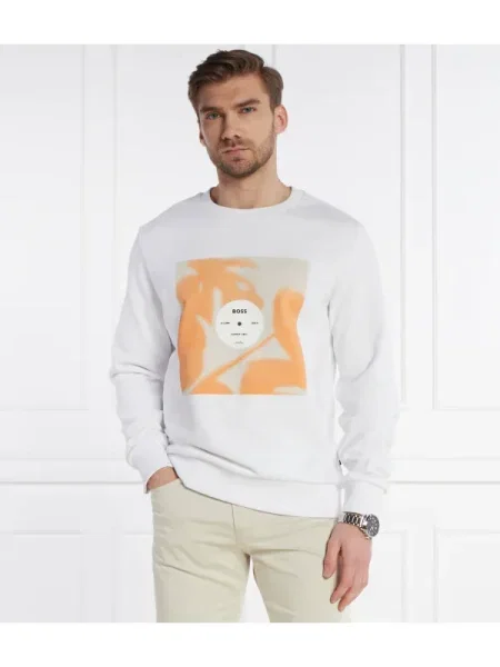 BOSS BLACK Hanorac Soleri 88 | Relaxed fit alb
