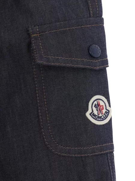 Dětské cargo kalhoty Moncler Enfant modré