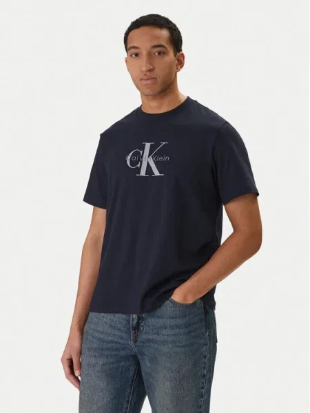 Calvin Klein Jeans Tričko Hero Monologo Tmavomodrá čierna