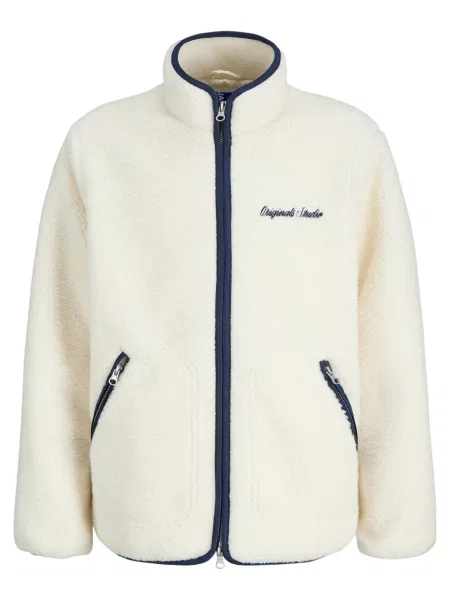 Jack & Jones Junior Jachetă fleece Norrebro bleumarin alb