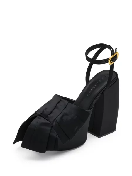 Pantofi cu toc Marc Jacobs cu funde cu platformă negru