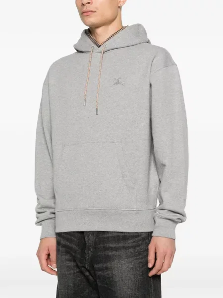 Hanorac cu glugă Burberry cu broderie gri