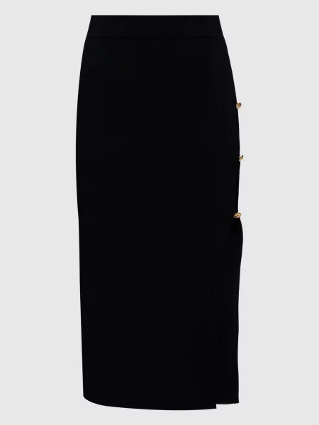Спідниця міді з фігурними розрізами Versace Jeans Couture чорна