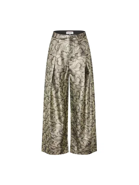 Szerokie spodnie Lollys Laundry żółte