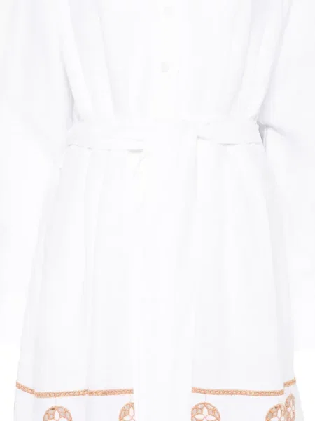 Rochie tip cămașă Eleventy cu broderie alb