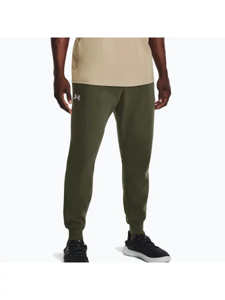 Under Armour tréninkové kalhoty Rival Fleece Joggers marine od green/white bílé