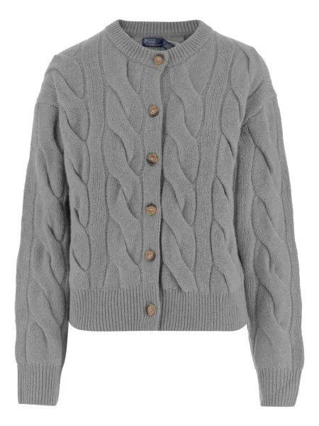 Bluza z kapturem Polo Ralph Lauren wełniana w kratkę garniturowa zielona