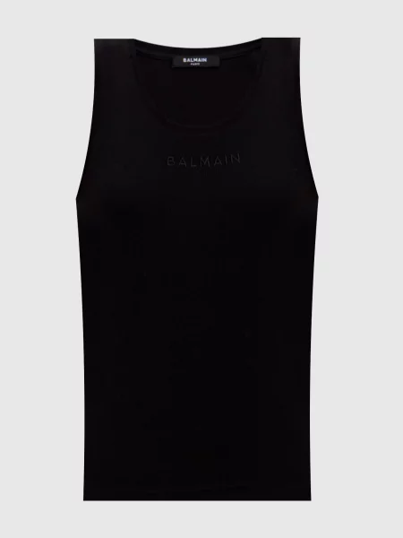 Майка в рубчик Balmain чорна