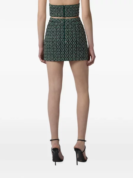 Fustă Philipp Plein cu paiete din tul verde