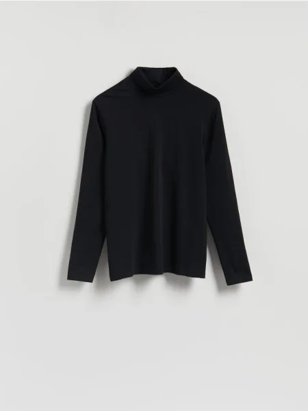 Reserved longsleeve z golfem czarny