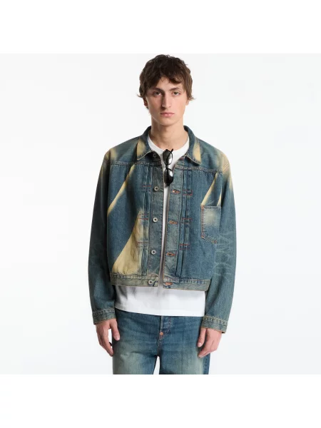 Jachetă KENZO Trucker Jacket Stone Bl Dirty Blue Denim M albastru