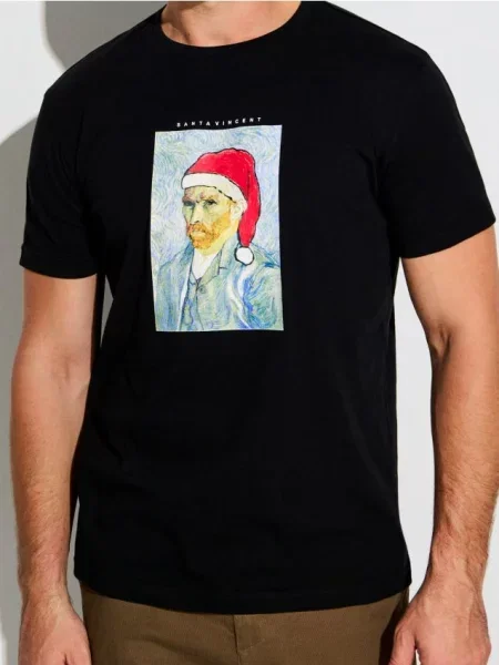 Sinsay Tričko s krátkým rukávem černá