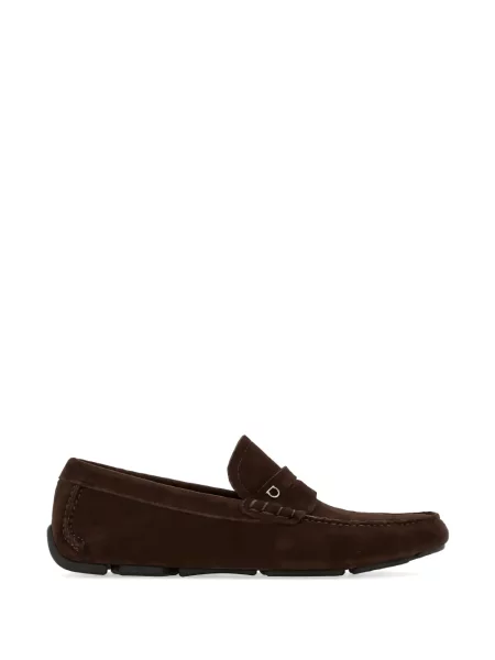 Pantofi loafer Ferragamo din piele de căprioară maro
