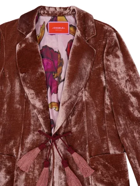 Palton La Doublej de catifea maro