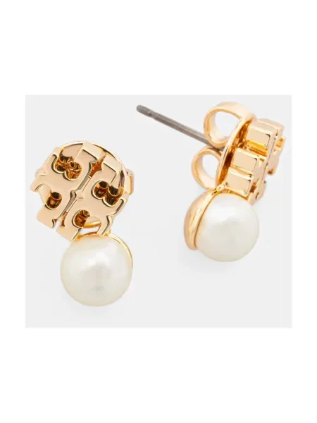 Tory Burch kolczyki mosiężne Moondance żółte