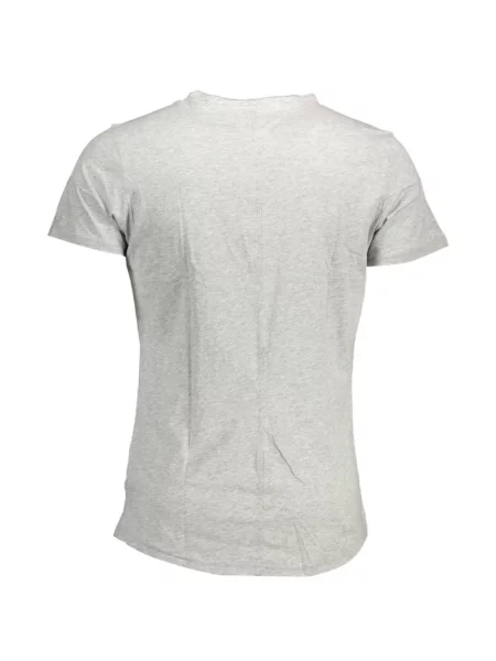 Tričko Tommy Jeans s výstřihem do v šedé