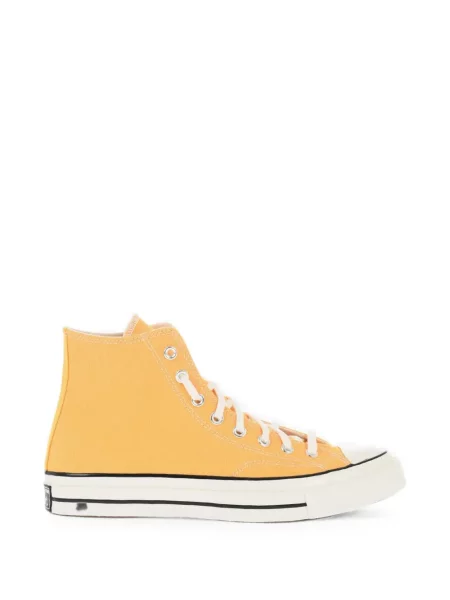 Top Converse cu platformă din canvas cu imagine alb