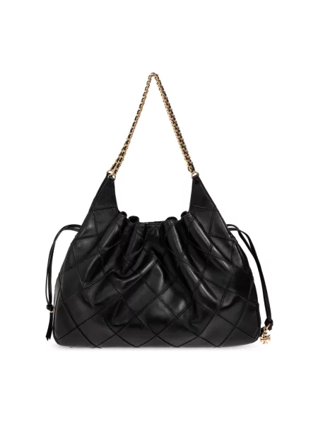 Shopperka Tory Burch skórzana pikowana czarna