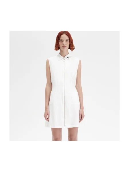 Rochie tip cămașă Fred Perry alb