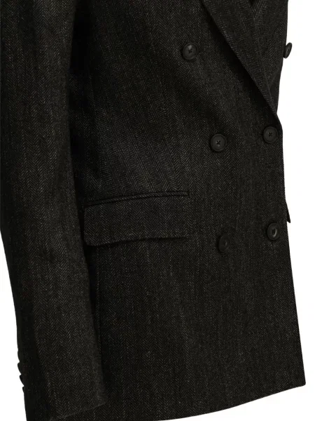 Sacou Tagliatore cu model herringbone maro