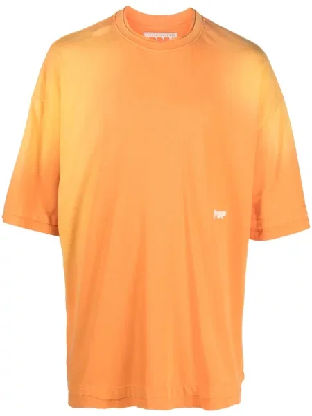 Tricou Pdf cu broderie portocaliu