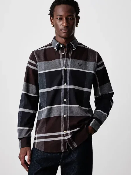 Barbour cămașă pentru bărbați ICELOCH maro