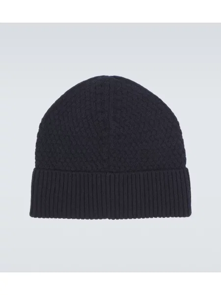 Căciulă Moncler de lână albastru
