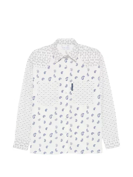 Cămașă Maison Labiche cu imagine cu model paisley alb