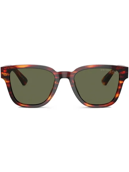 Квадратни слънчеви очила Prada Eyewear червено