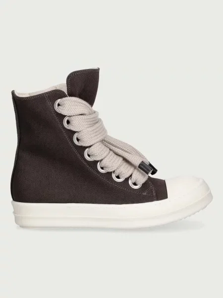 Σκαρπινια Rick Owens Drkshdw με γούνα καφέ
