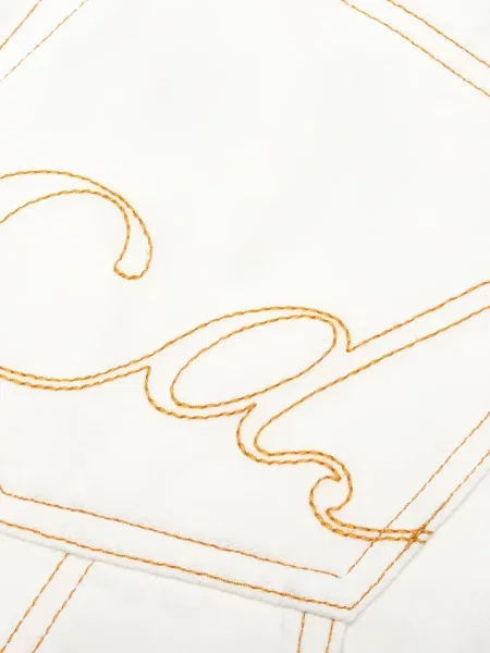Pantaloni Advisory Board Crystals cu autograf alb