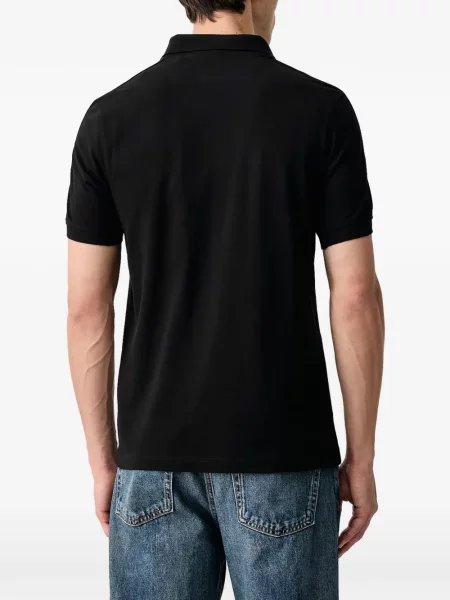 Tricou polo Guess cu autograf negru