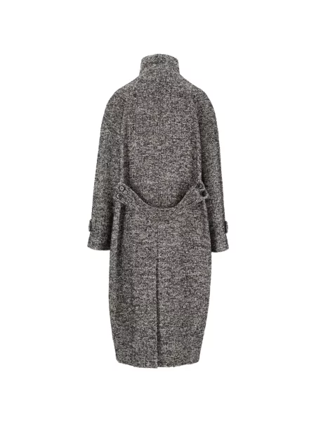 Двуредно палто Dolce & Gabbana сиво