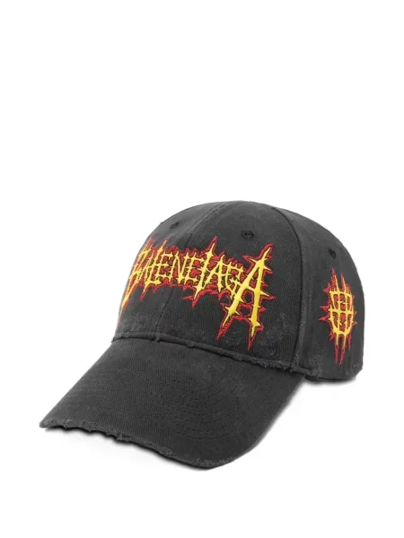 Șapcă Balenciaga cu broderie negru