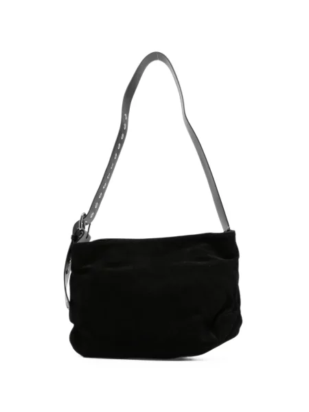 Geantă Vivienne Westwood din piele de căprioară negru