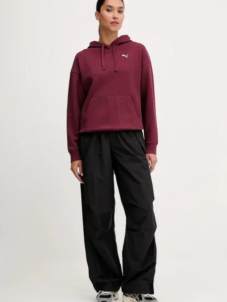 Кофта Puma з капюшоном однотонна бордовий