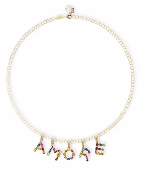 Přívěsek Dolce & Gabbana Rainbow s kamínky žlutý