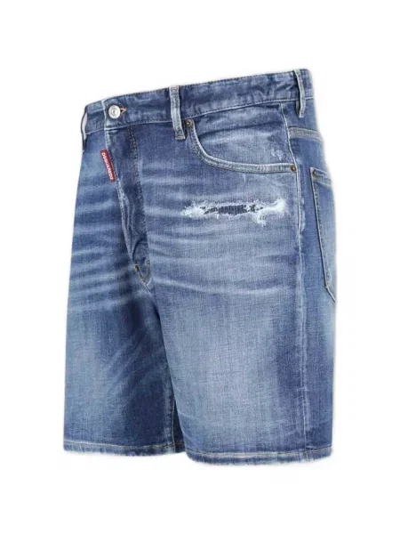 Pantaloni scurți Dsquared2 rupți albastru