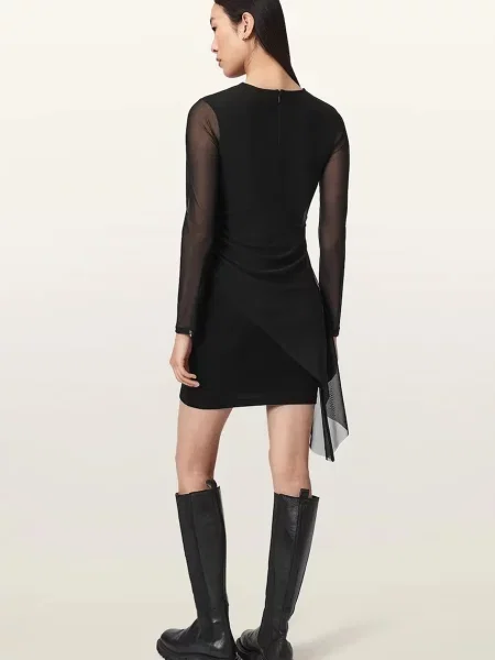 AllSaints rochie RILEY SL negru