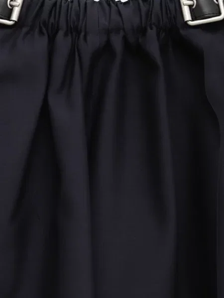 Spodnie Loewe skórzane plisowane niebieskie