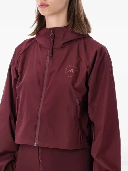 Geacă Adidas By Stella Mccartney cu glugă cu imagine roșu