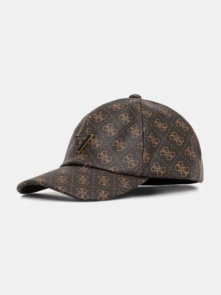 Шапка с козирка Guess MILANO кафяво