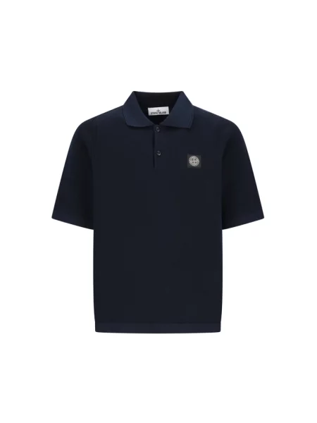 Koszulka polo Stone Island z kamieniami niebieska