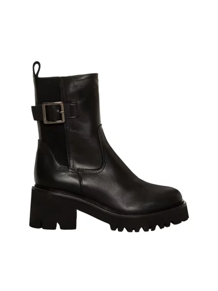Buty do kostki Evaluna skórzane czarne