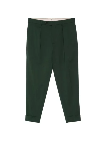 Pantaloni Berwich plisate verde
