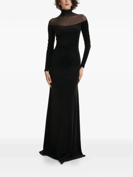 Rochie maxi 2310 Studio plasă de costum negru